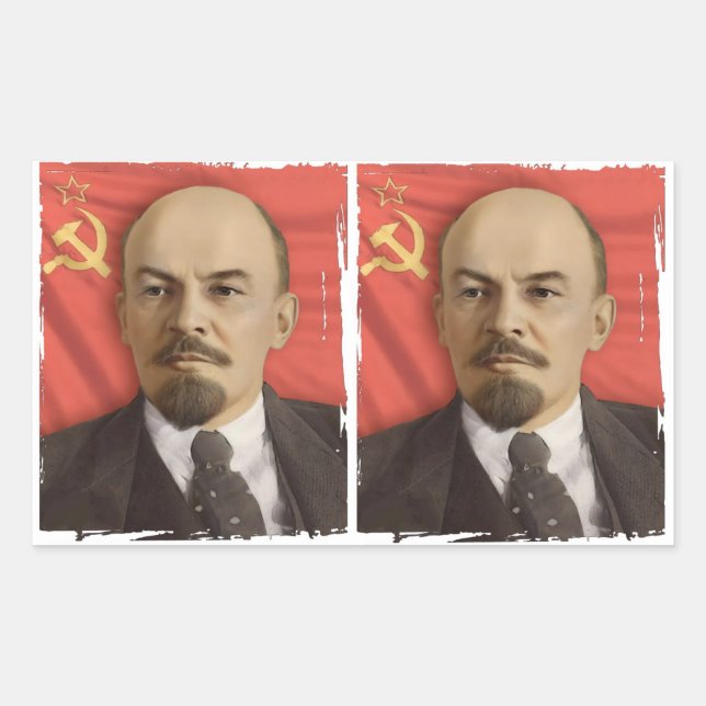 Pegatinas Lenin (Cortado en 2) (Anverso)