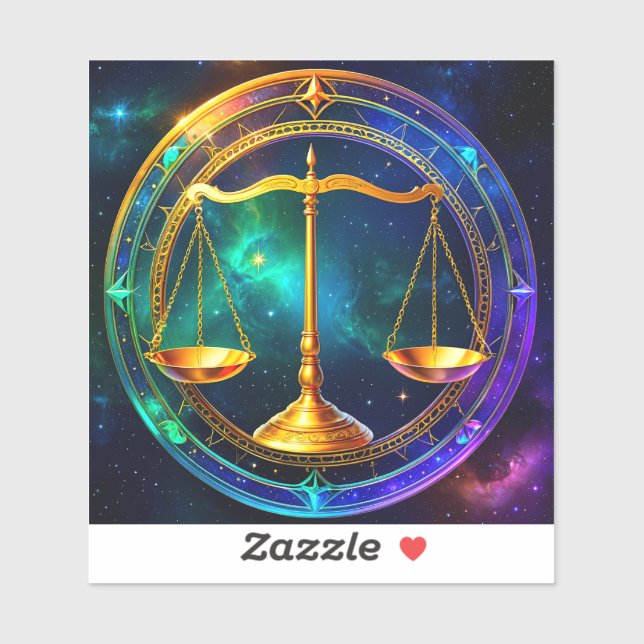 Pegatinas Libra Zodiac, Zodiaco Celestial (Hoja)