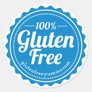 pegatinas libres de gluten al 100% — Azul