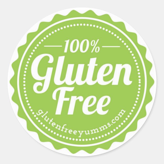 pegatinas libres de gluten al 100% — Verde (Anverso)