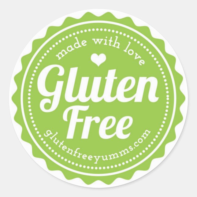 Pegatinas libres de gluten — hechos con amor (Anverso)