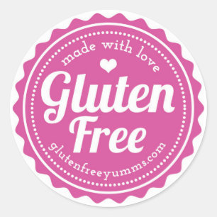 Pegatinas libres de gluten — hechos con amor