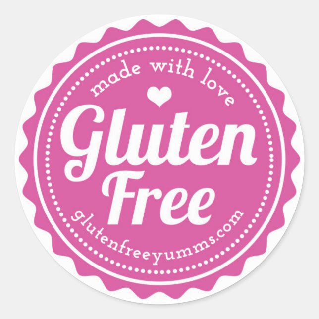 Pegatinas libres de gluten — hechos con amor (Anverso)