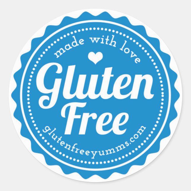 Pegatinas libres de gluten — hechos con amor (Anverso)