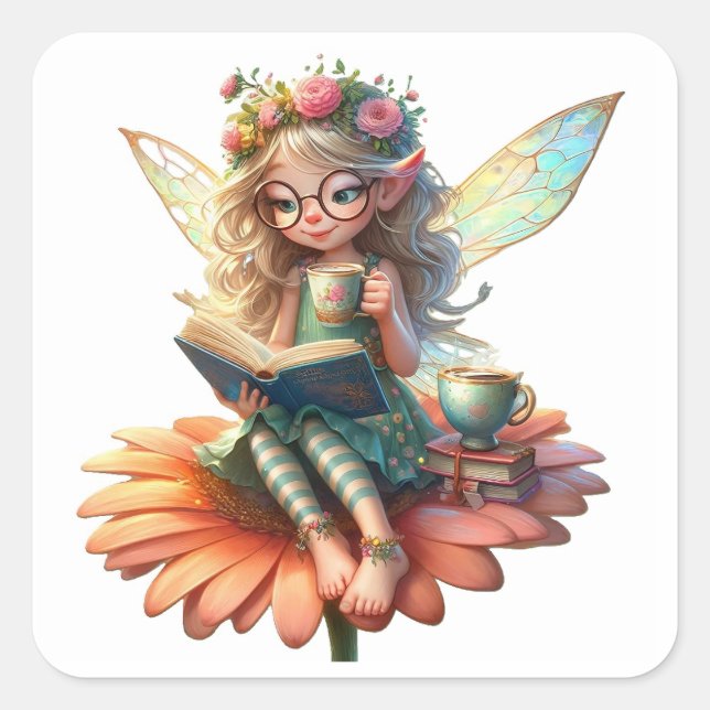 Pegatinas - Libro de lectura de criatura fantasía (Anverso)