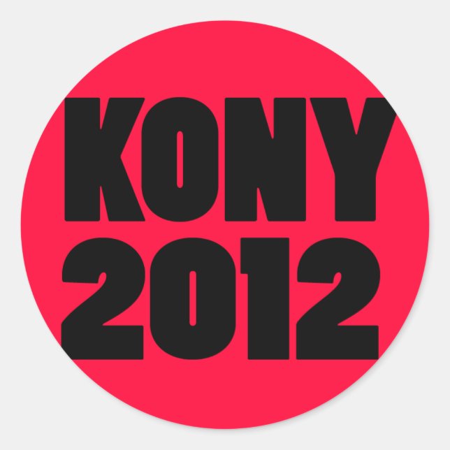 Pegatinas ligeros de KONY 2012 (Anverso)