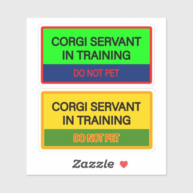 Pegatinas lindas para el sirviente Corgi (Hoja)