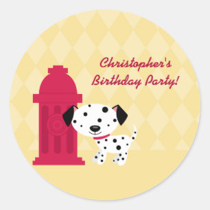 Pegatinas lindos de la fiesta de cumpleaños del