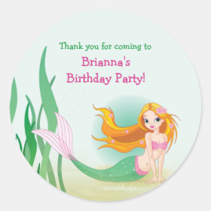 Pegatinas lindos de la sirena