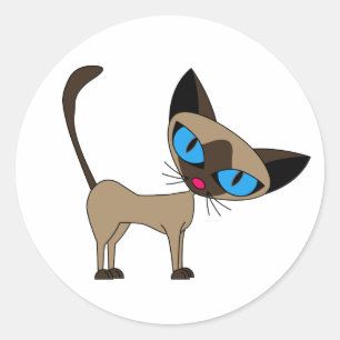 Pegatinas lindos del gato siamés