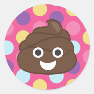 Pegatinas locos de la emoji de Poo del lunar