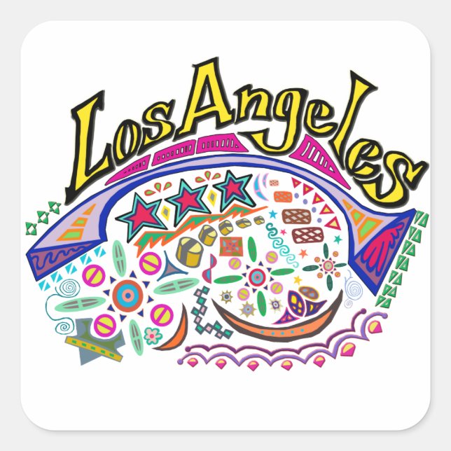 pegatinas "Los Angeles Playful" (Anverso)