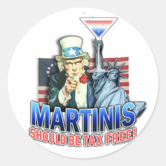 Pegatinas - Los Martinis Deben ser Libres de Impue