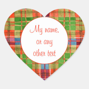 PEGATINAS MAC RAE TARTAN Heart Matte