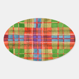 PEGATINAS MAC RAE TARTAN Oval