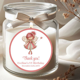 Pegatinas Mágicas de Cumpleaños de Niña con Flores