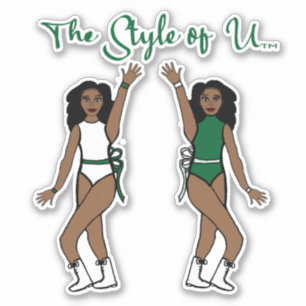 Pegatinas mallorquines/bailarines Cinta verde