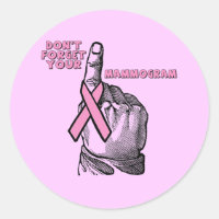 Pegatinas - Mamografía sobre el cáncer de mama