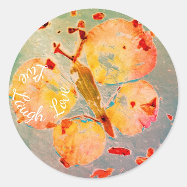 Pegatinas mariposas de arte fino de Live Laugh Lov (Anverso)