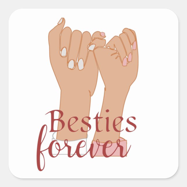 Pegatinas Mejores Amigas por Siempre (Anverso)