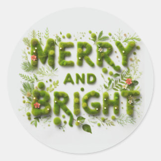 Pegatinas merry y brillantes