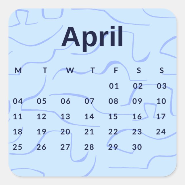 Pegatinas mes del año - April (S'K) *2022 (Anverso)