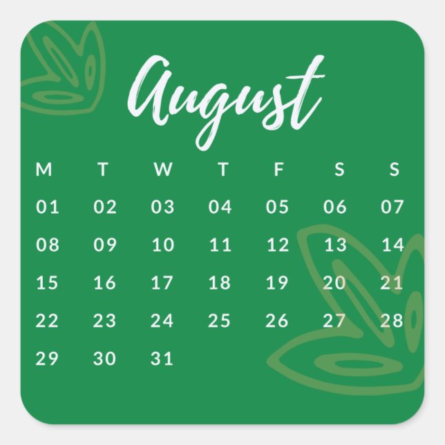 Pegatinas mes del año - August (S'G) *2022 (Anverso)