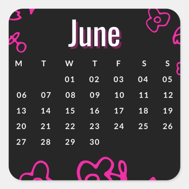 Pegatinas mes del año - June (S'D) (Anverso)