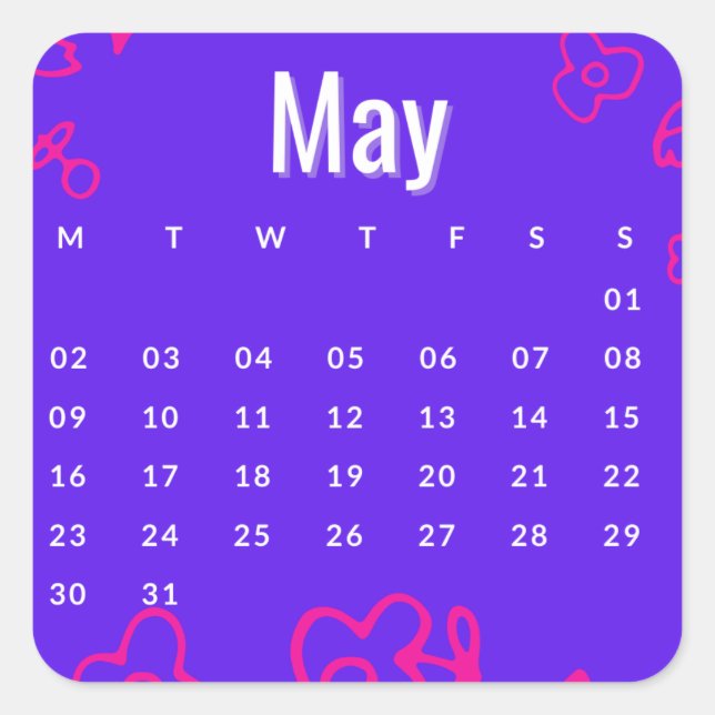 Pegatinas mes del año - May (S'C) (Anverso)