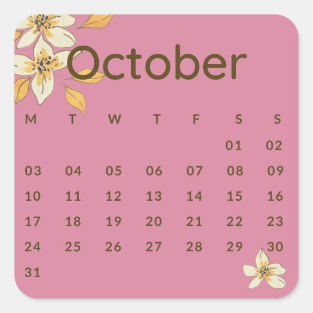 Pegatinas mes del año - October (S'F) *2022 (Anverso)