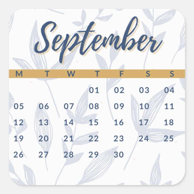 Pegatinas mes del año - September (S'A) (Anverso)