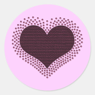 Pegatinas metálicos del corazón, púrpuras
