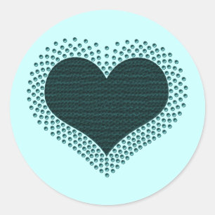 Pegatinas metálicos del corazón, trullo