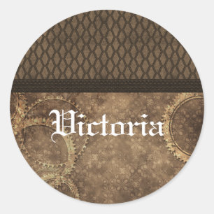 Pegatinas metalizado de Steampunk del engranaje,