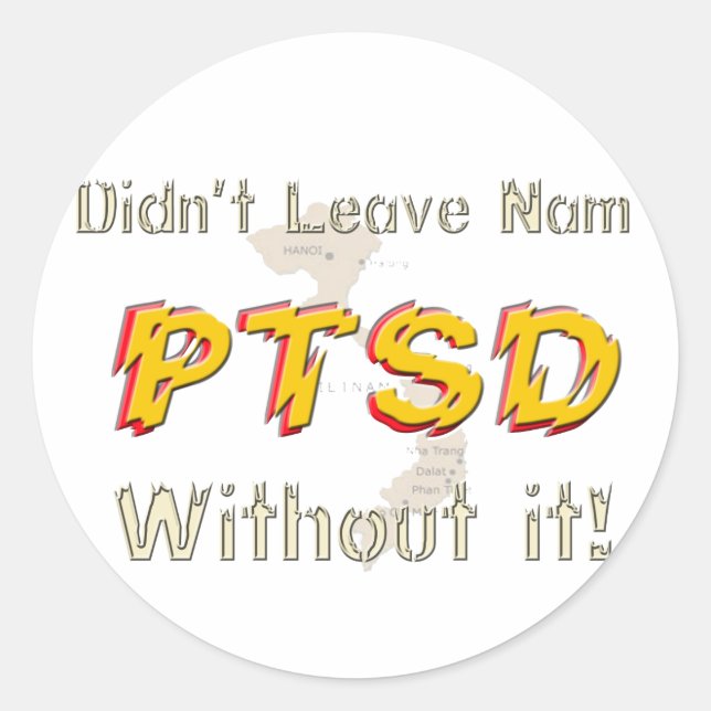 Pegatinas militares humorísticos del PTSD (Anverso)