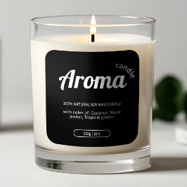 Pegatinas minimalistas de las etiquetas de velas e