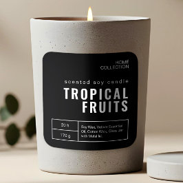 Pegatinas minimalistas de las etiquetas de velas e