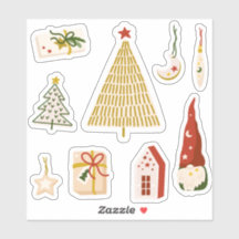 Pegatinas minimalistas de Navidad