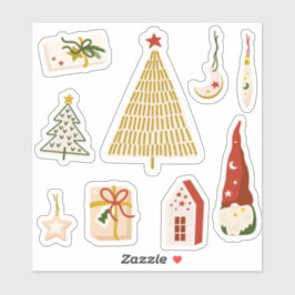 Pegatinas minimalistas de Navidad
