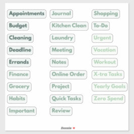 Pegatinas minimalistas de productividad y tareas d