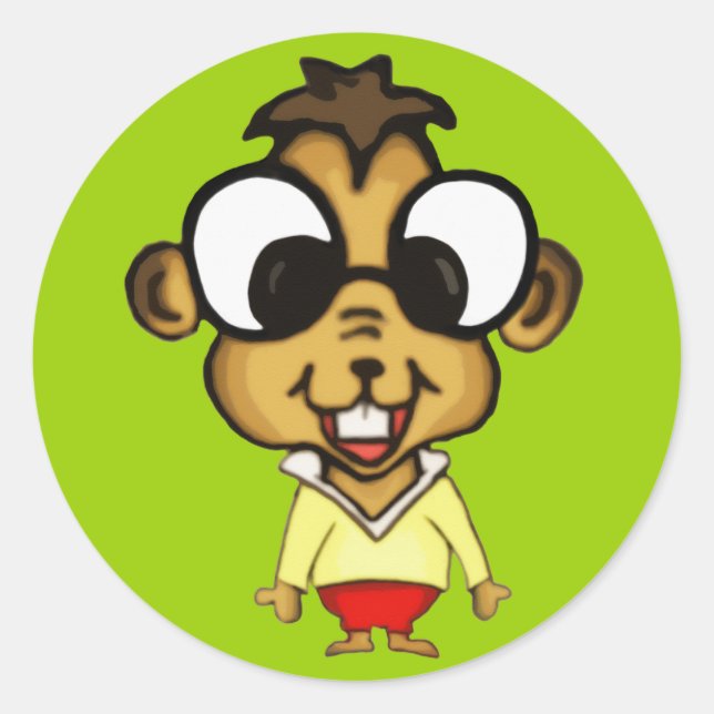 Pegatinas miopes de Chipmunk (Anverso)