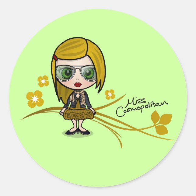 pegatinas "Miss Cosmopolitan" (Anverso)