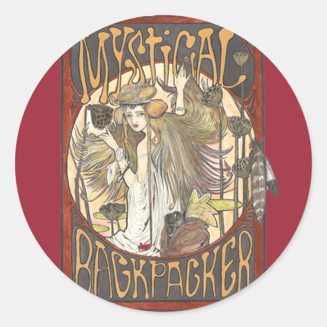 Pegatinas místicos de los mochileros místicos (Anverso)