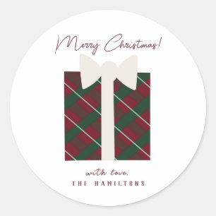 Pegatinas modernas adorables de Feliz Navidad