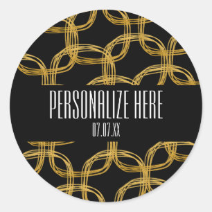 Pegatinas modernas de glamour de círculo garabatea