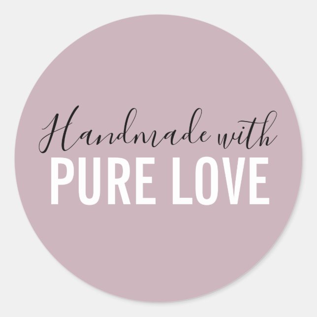 Pegatinas modernas hechas a mano con amor puro (Anverso)