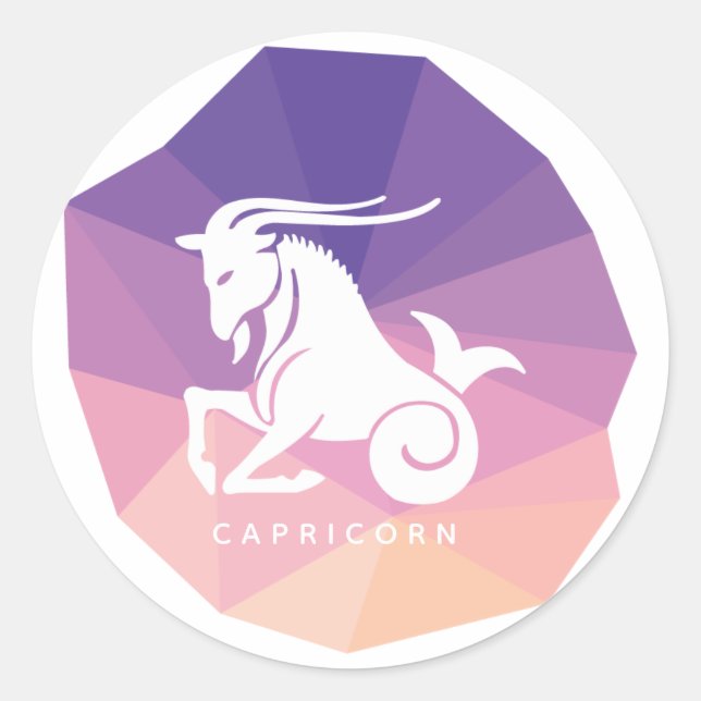 Pegatinas modernos con signos de zodiaco de Capric (Anverso)