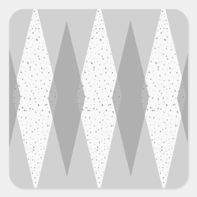 Pegatinas modernos de la plaza Gray Argyle de medi (Anverso)