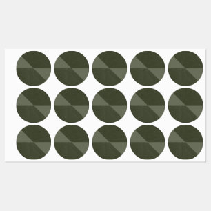 Pegatinas modernos del circulo dividido verde de l