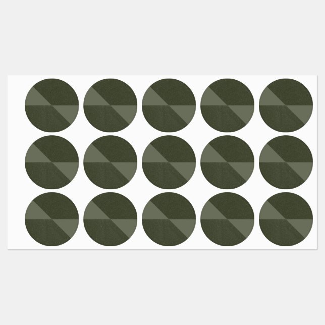 Pegatinas modernos del circulo dividido verde de l (Hoja)